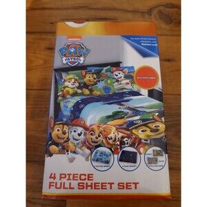 Nickelodeon Paw Patrol "So Fun" Kids 4 Piece Microfiber Full Sheet Set